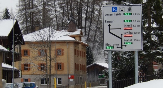 Parkleitsystem in Churwalden