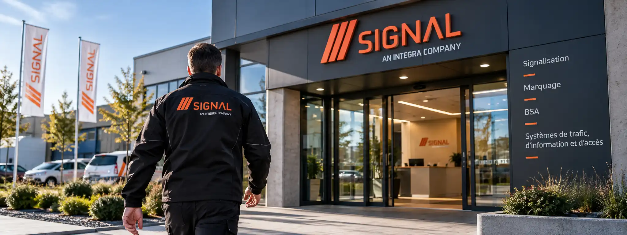 Arrivée au siège de Signal